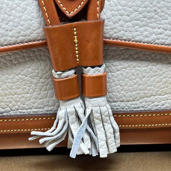 Vintage Dooney and Bourke Women's Cream All-Weather Leather Top Handle Bag Purse - Picture 10 of 15